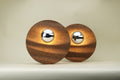 Ripple Wall Lamp — Coffee Silverskin  SET